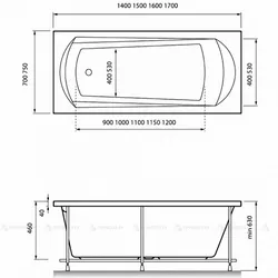 Size of cast iron bathtub photo