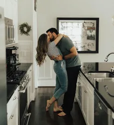 Kitchen with steam photo