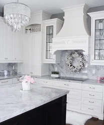 White marble kitchen photo