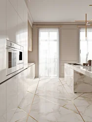 White marble kitchen photo