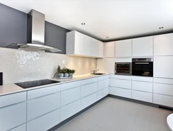 Photo of glossy kitchen aprons