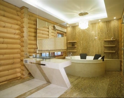 Photo of logs in the bathroom
