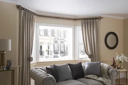 Living Room Corner Curtains Photo