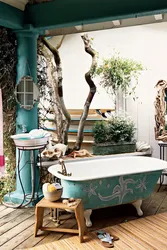 Bath in the garden photo