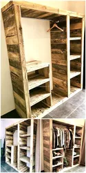 Wardrobe made of boards photo