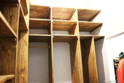 Wardrobe made of boards photo