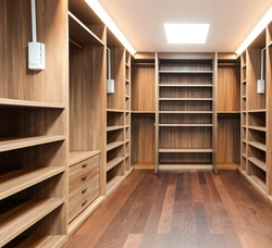 Wardrobe made of boards photo
