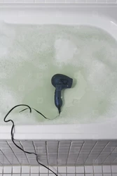 Photo bath with hairdryer