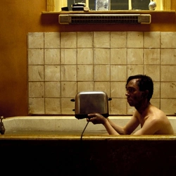 Photo bath with hairdryer