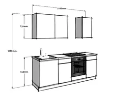 Linear meter of kitchen photo