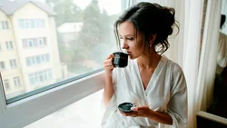 Bath with coffee photo