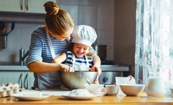 Boy in the kitchen photo