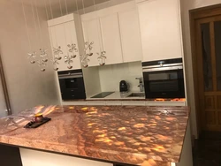 Onyx countertop kitchen photo