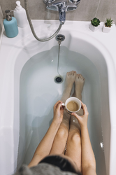 Coffee in the bathroom photo