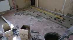 Стяжка на кухне фото