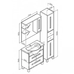 Bathroom Furniture Dimensions Photo