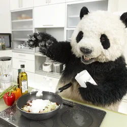 Panda ilə mətbəx şəkli