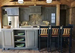 Wooden Kitchen Painted Photo