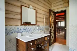 Bathroom Made Of Logs Photo