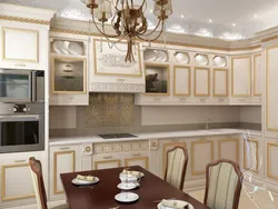 Beige gold kitchen photo