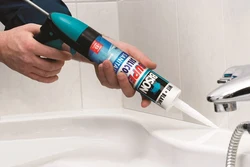 Silicone in the bathroom photo