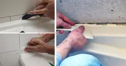 Silicone in the bathroom photo