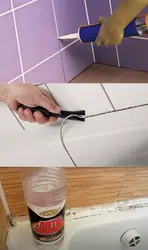 Silicone in the bathroom photo