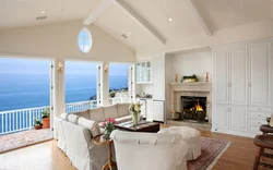 Photo living room by the sea