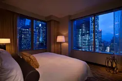 Photo bedroom night city