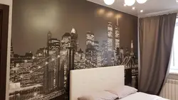 Фото спальня ночной город
