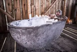 Ванна из цемента фото