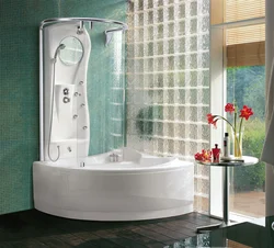 Corner bath cabin photo