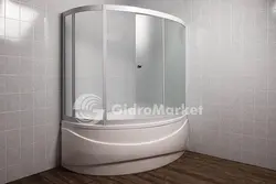 Шкляныя кутнія ванны фота