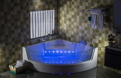 Glass corner bathtubs photo