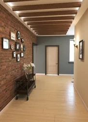 Photo of a hallway with beams
