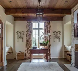 Photo of a hallway with beams