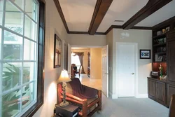 Photo of a hallway with beams