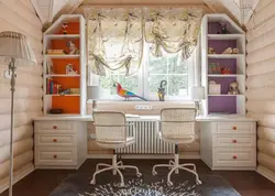 Фото детской спальни стол