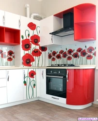 Kitchen with gerberas photo