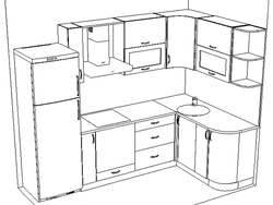 Drawings of small kitchens photos