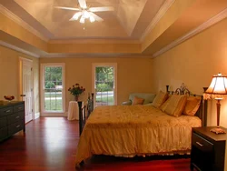 Colored ceiling bedroom photo