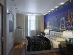 Bedroom wallpaper city photo