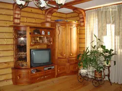 Гостиные из сосны фото
