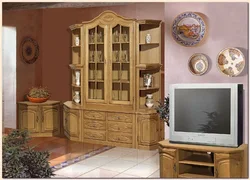 Living rooms made of pine photo