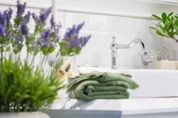 Bath with lavender photo