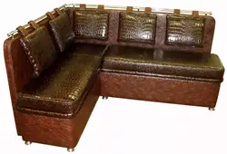 Leather sofas kitchen photo