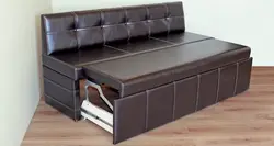 Leather sofas kitchen photo