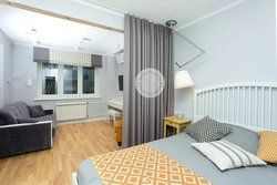 Separate the kitchen with a curtain photo
