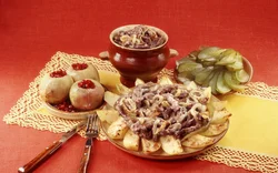 Modern Russian cuisine photo