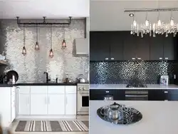 Зеркальная мозаика кухня фото